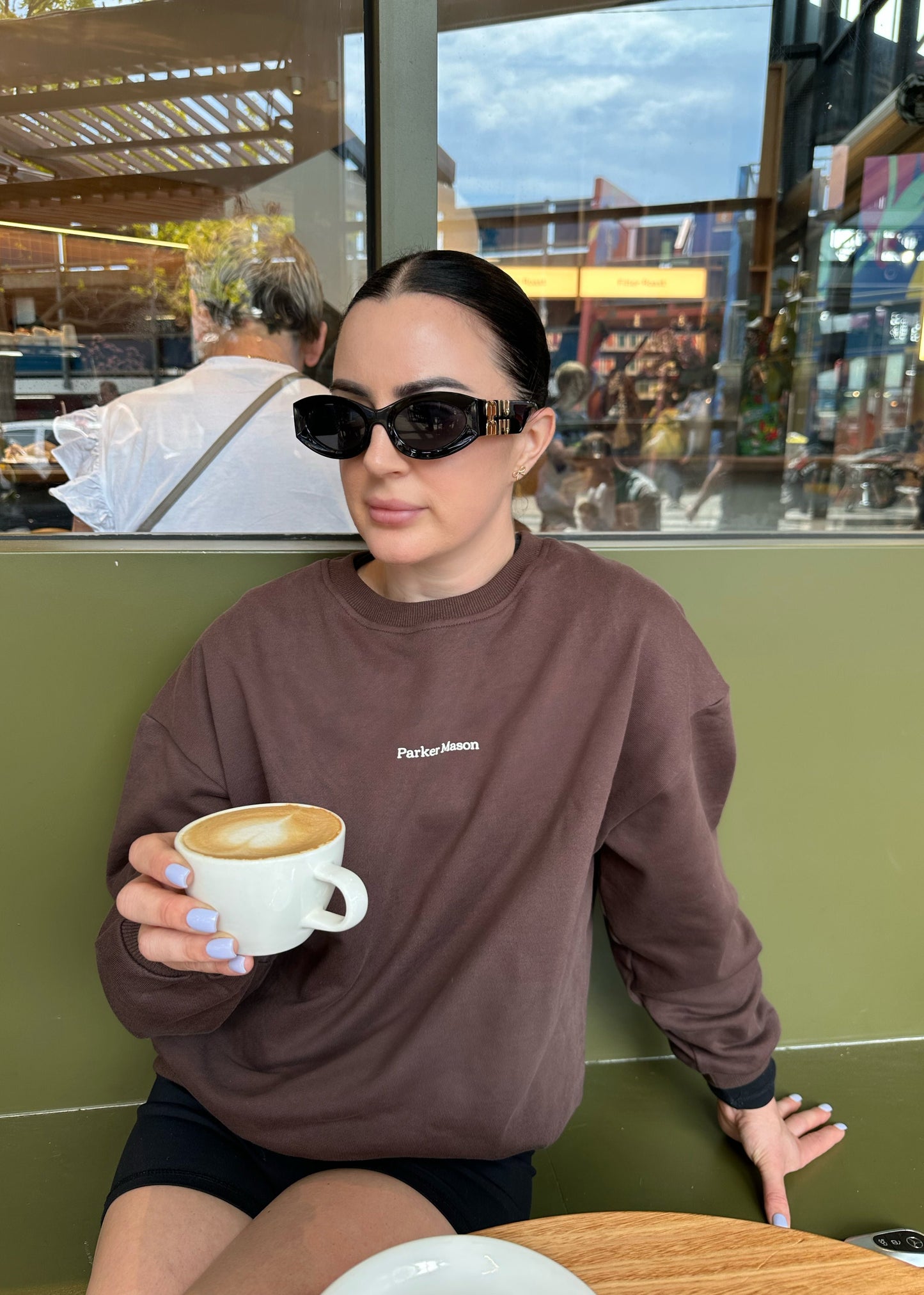Adults Bubble Sleeve Pullover - Espresso